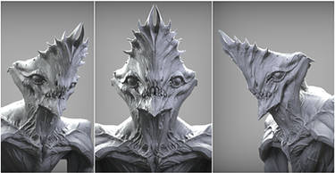 Crowned alien render