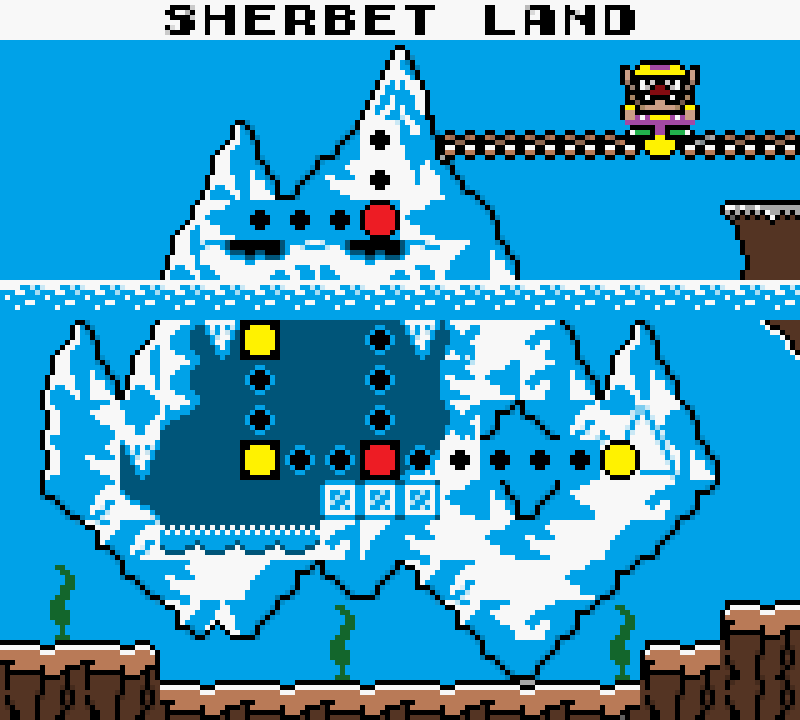 Gameboy colorized-WarioLand Sherbet Land