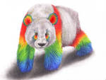 Rainbow Panda by squanpie
