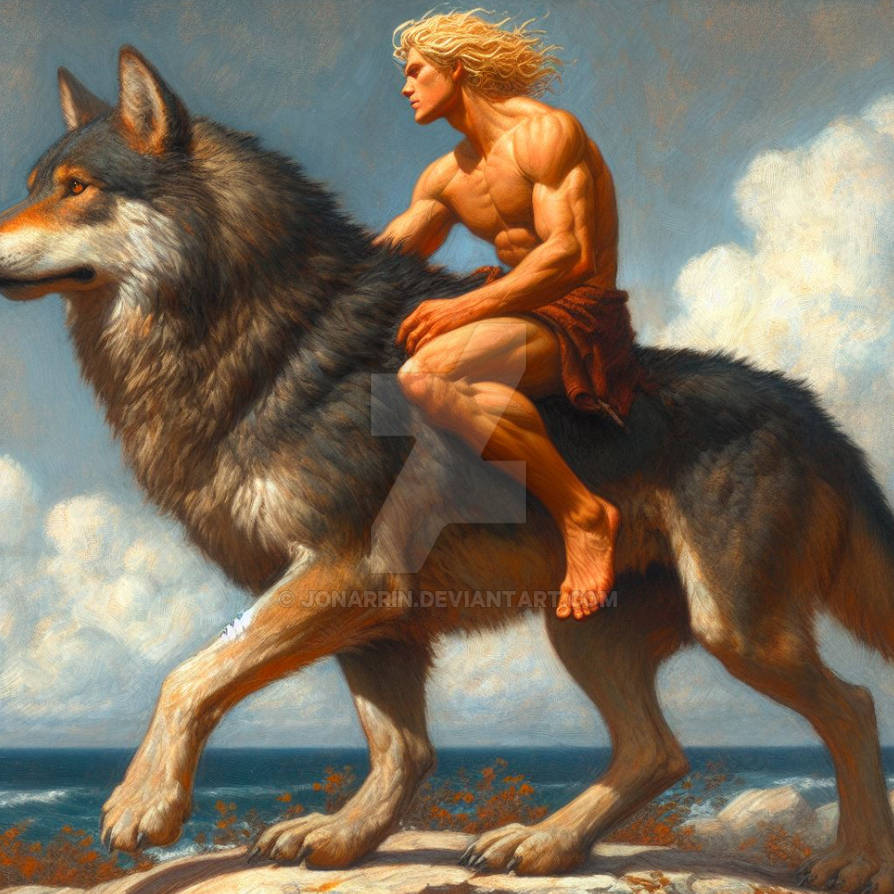 Guy Riding Wolf Wolf riding 14 by JonArrin on DeviantArt