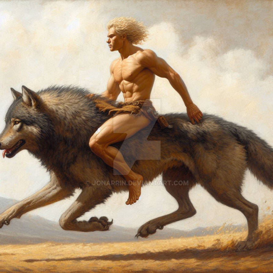 Guy Riding Wolf Wolf riding 42 by JonArrin on DeviantArt