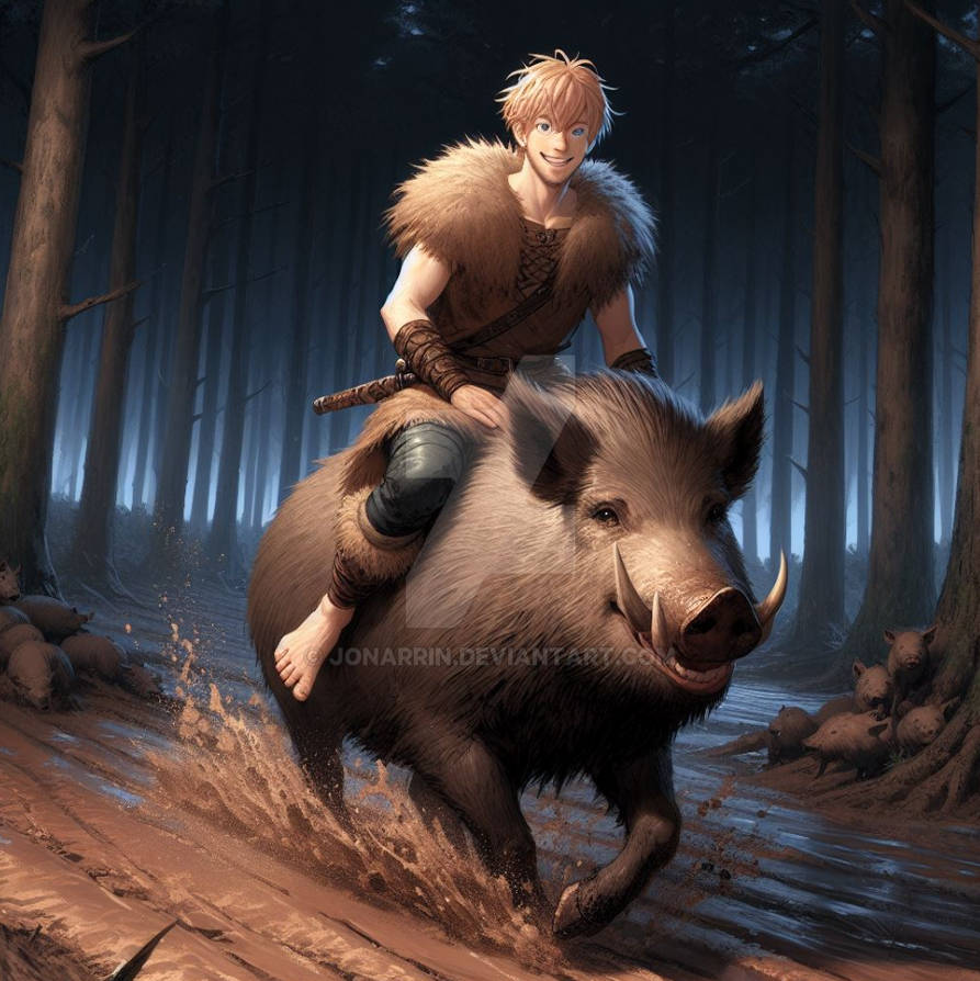 Boar Monkey Deviantart Boar riding 3 by JonArrin on DeviantArt