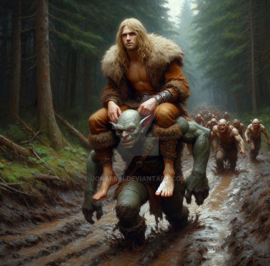 Orcs Riding Orc shoulder ride 9 by JonArrin on DeviantArt