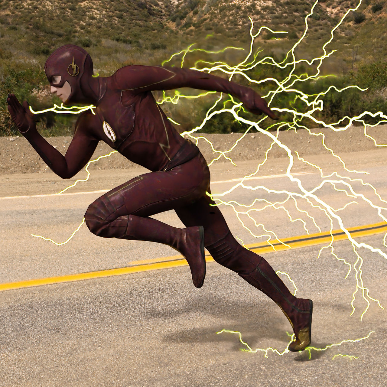 The Flash running and lightning test by halo423 on DeviantArt