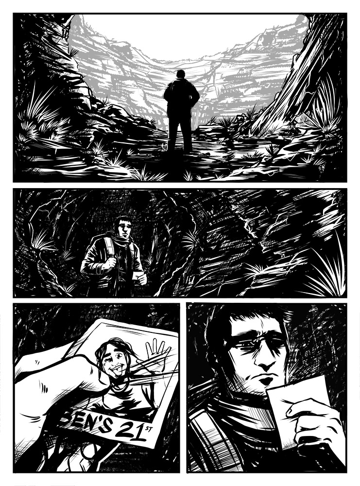 Horror Comic Page 1 Inks