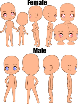 Male/Female Chibi Charactersheet base