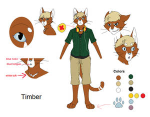 Timber (my new fursona) ref