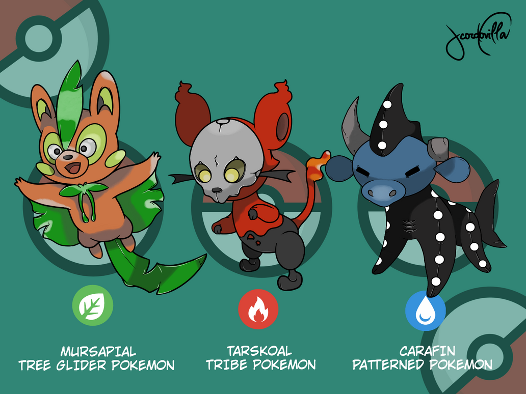 Pokescape Starters Starters! by Greninja2k21 on DeviantArt