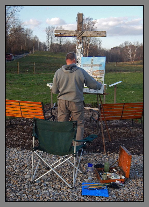 Artist at work.DSCN2401, with story
