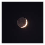 Earth shine crescent Moon. 800-3834, with story