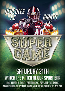 Super Game #1 Flyer Template