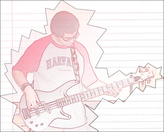 Photoshop: Bass playing