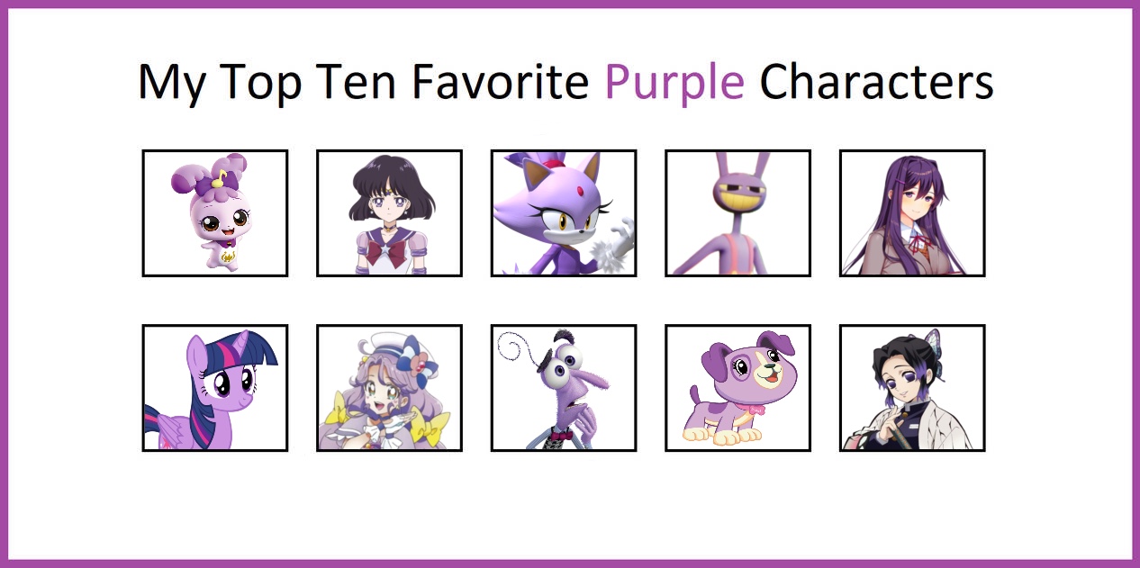 My top ten favorite purple characters by 07Maria on DeviantArt