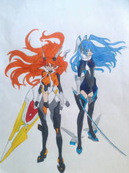 Kanade and Tsubasa Symphogear