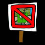 No Four Play Football Sign #2