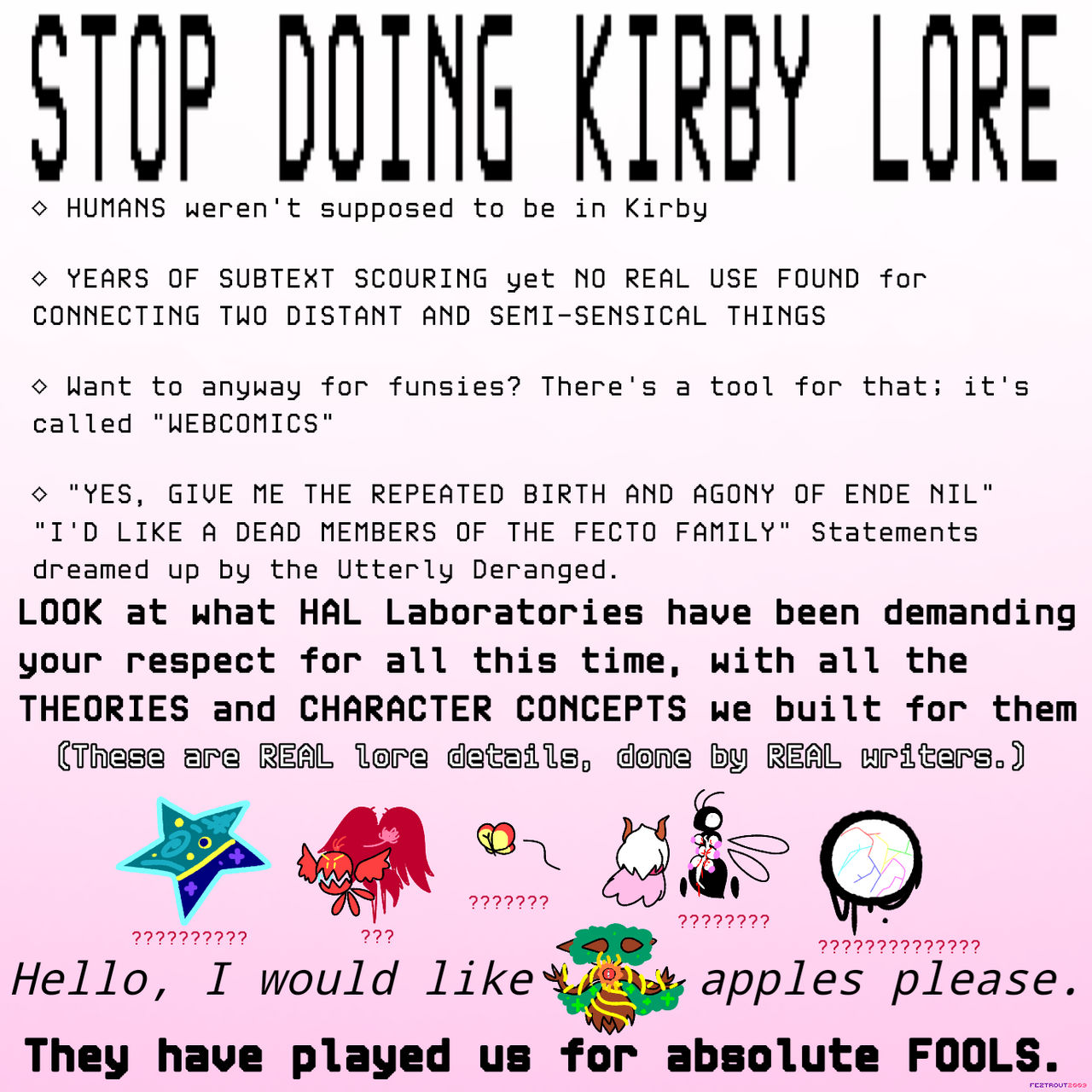 STOP DOING KIRBY LORE by FezCadmiumChakram on DeviantArt