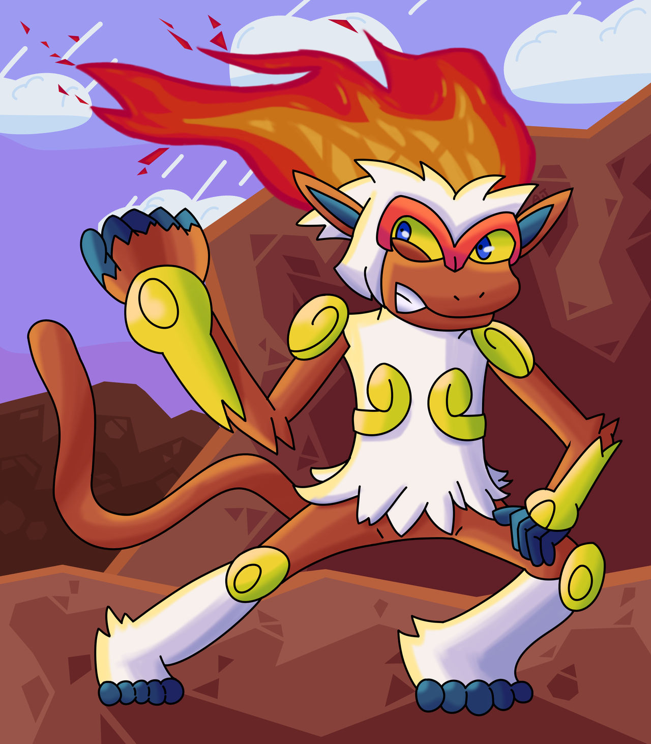 Andry Fire Angry fire Monkey by TeaWorkAJ on DeviantArt