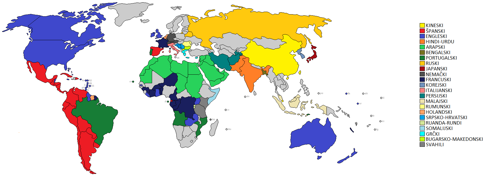 Language Map of the World by VittorioMatteo on DeviantArt