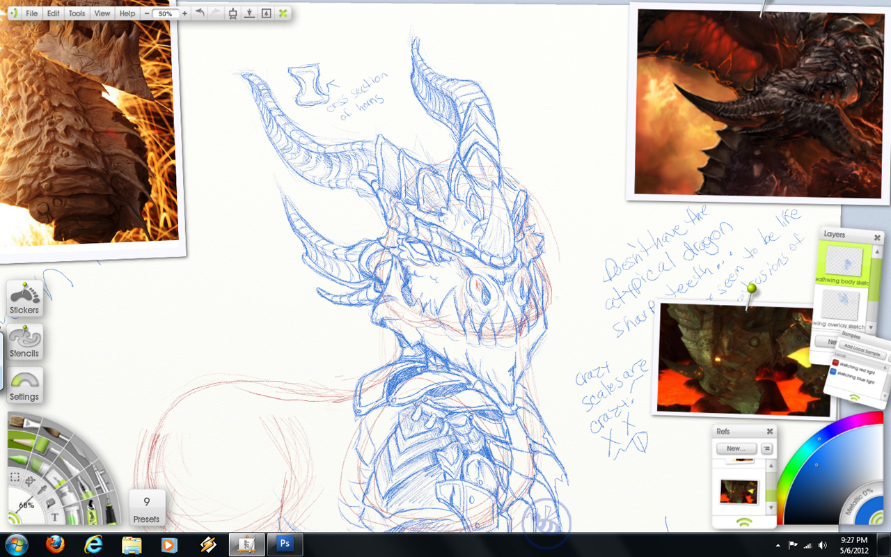 WoW Deathwing custom pony resculpt sketch design 1