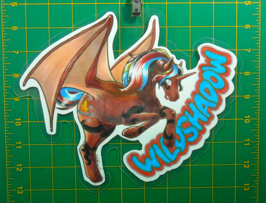 WildShadow laminated OC badge