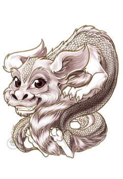 Chibi Falcor finished paints