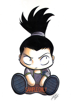 Chibi Shikamaru sticker design