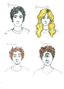 Percy, Annabeth, Grouver and Tyson