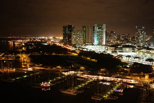 Downtown Honolulu at Night