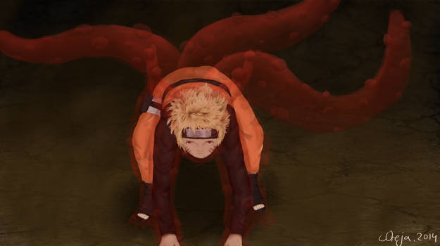 Naruto - 3 Tailed Mode by c0reja