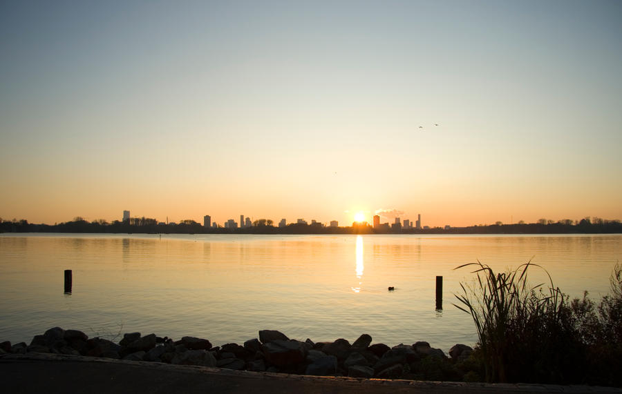 Rotterdam Skyline Sunset