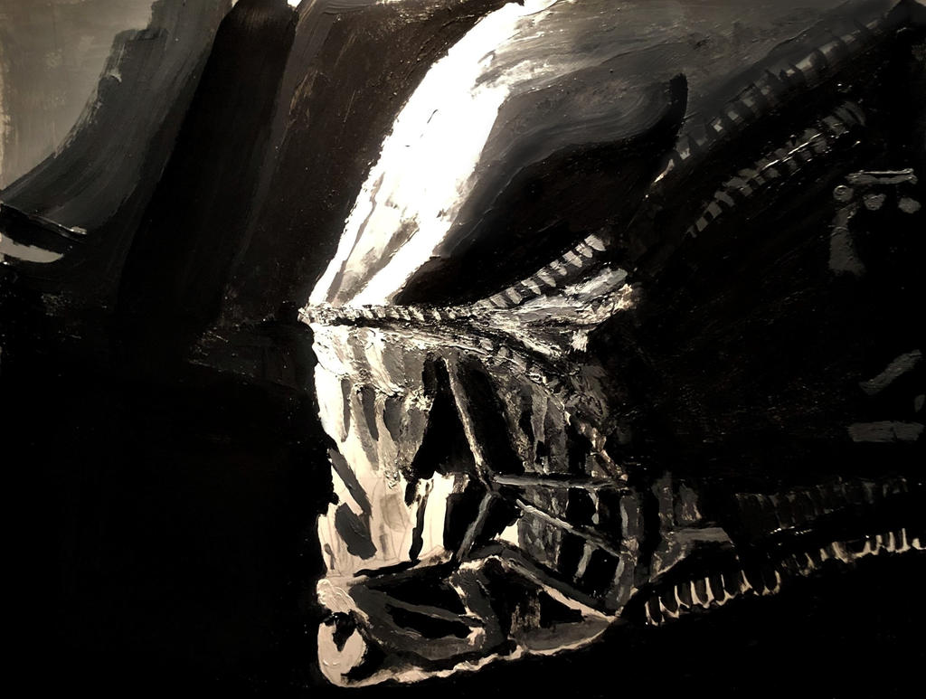 Alien (My First Acrylic Painting Ever) by SmokeBoats on DeviantArt