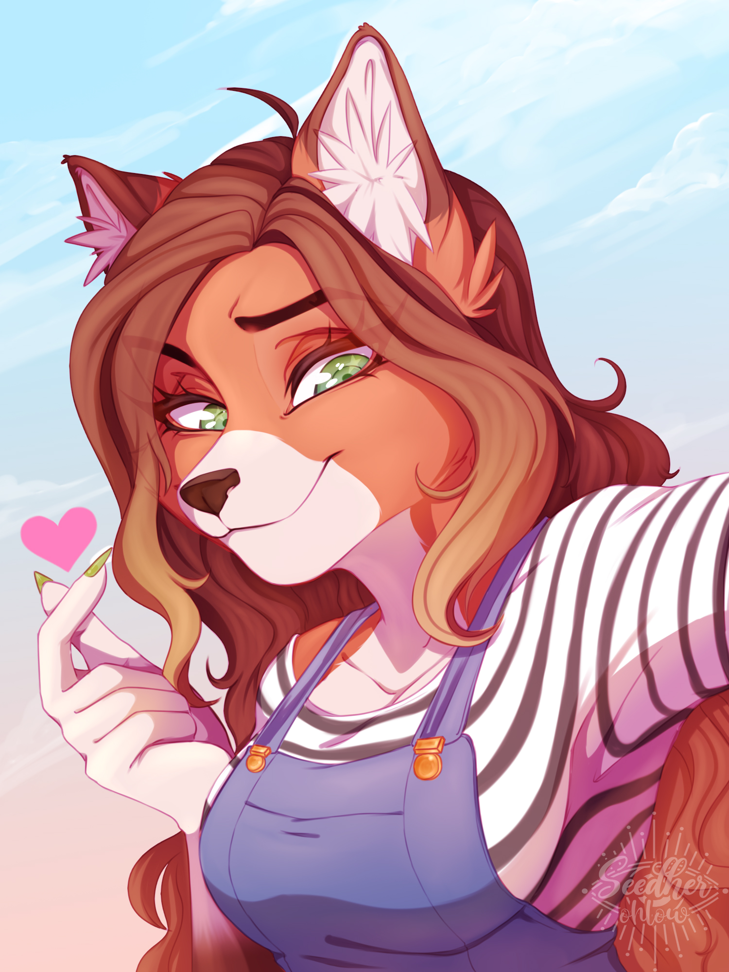 Furry Commission Fox Girl By Seedher On Deviantart 