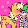 Spike X Applejack :3