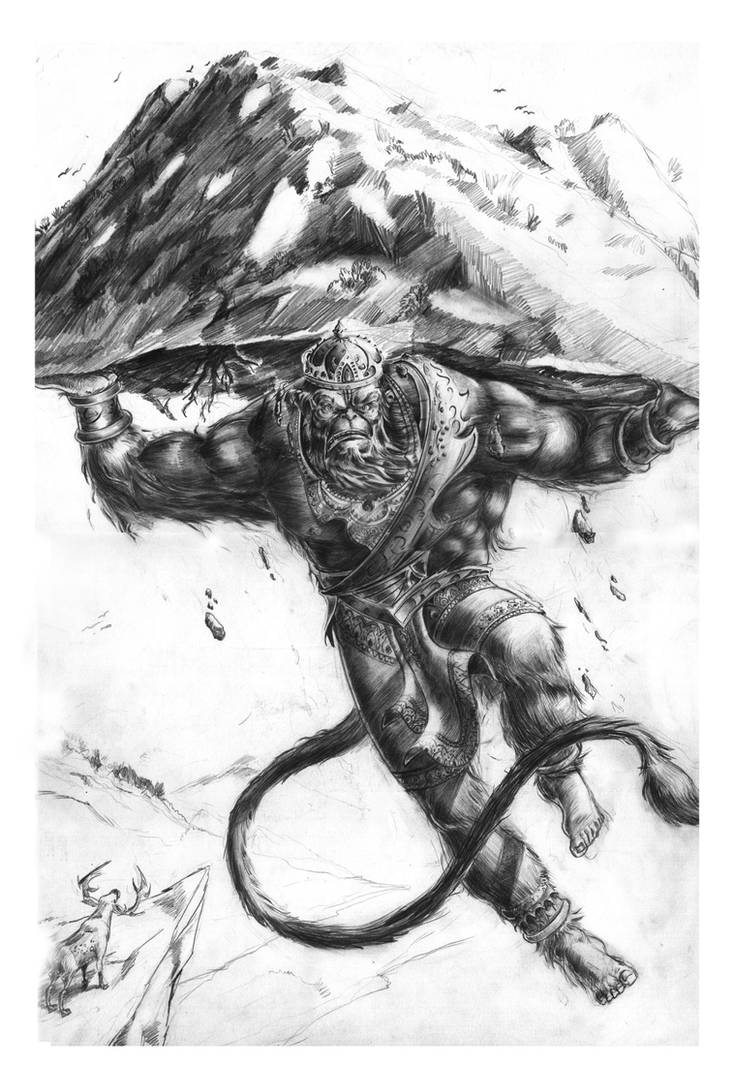 Sketch Hanuman by toonrama on DeviantArt