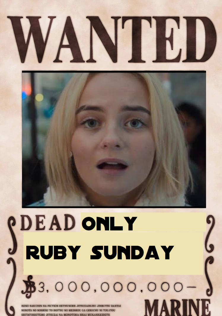 ruby Sunday wanted poster by bigfan43 on DeviantArt