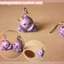 Cute Purple Octopus Earrings