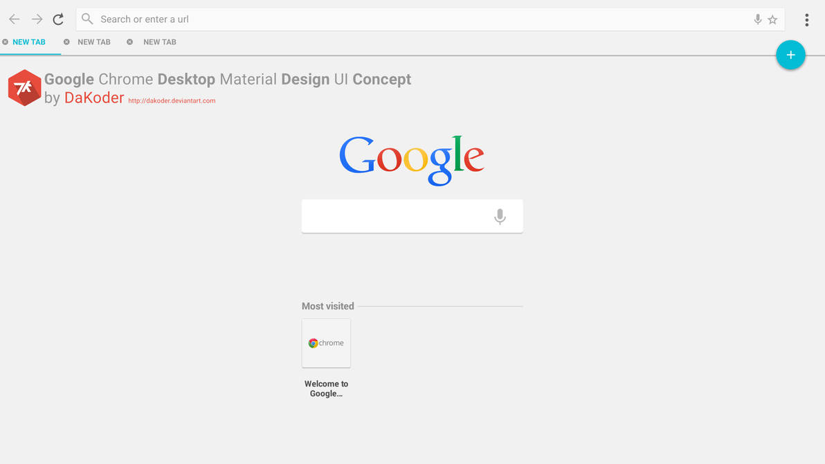 Google Chrome Desktop Material Design UI Concept by DaKoder on DeviantArt