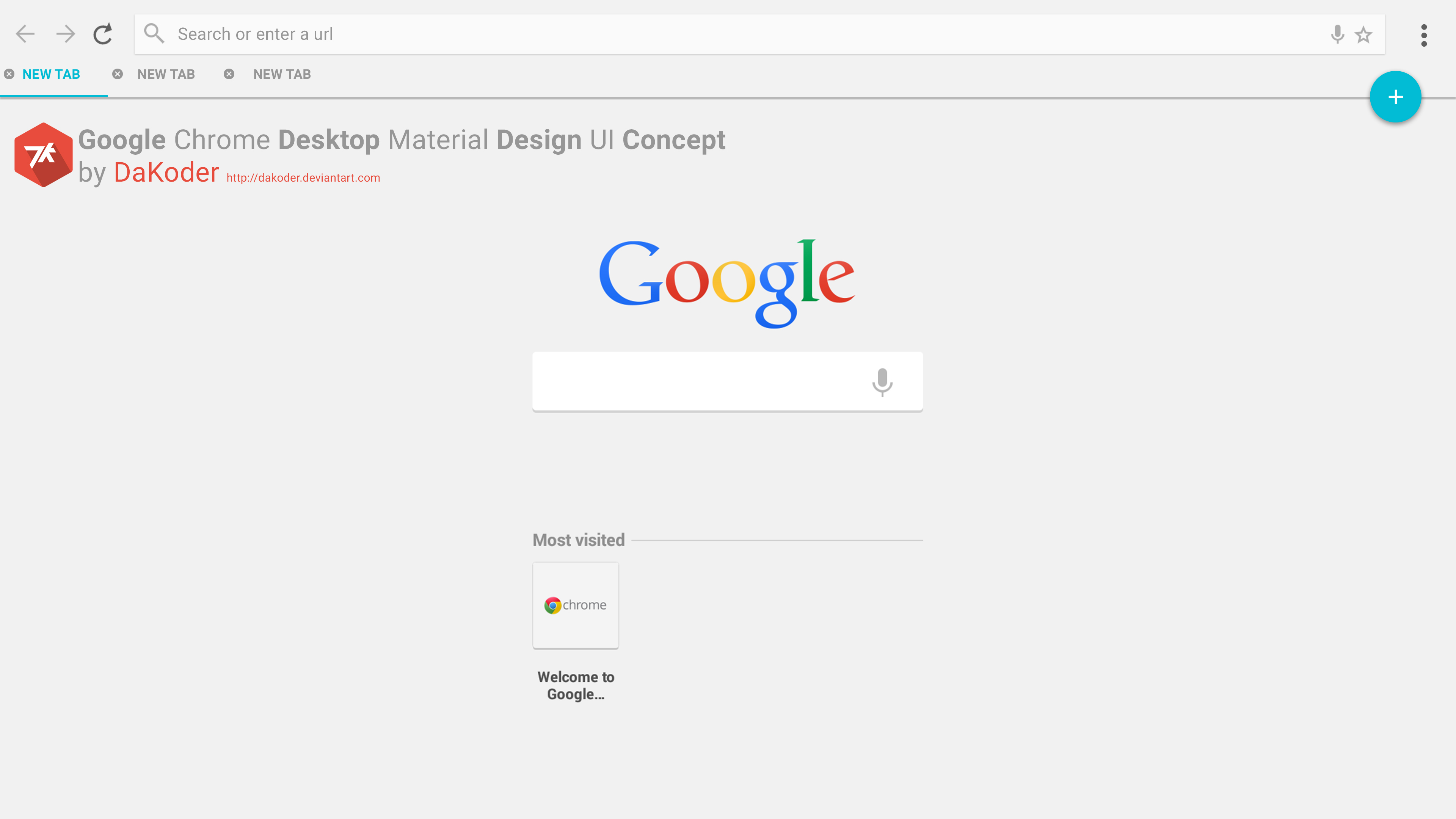 Google Chrome Desktop Material Design UI Concept