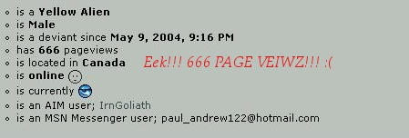 666 Page Veiws, the devil