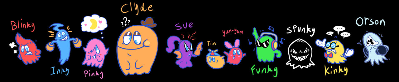 Pac Man Ghosts by Donkeyshspittle on DeviantArt