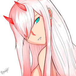 A Late Night Sketch of Zero Two