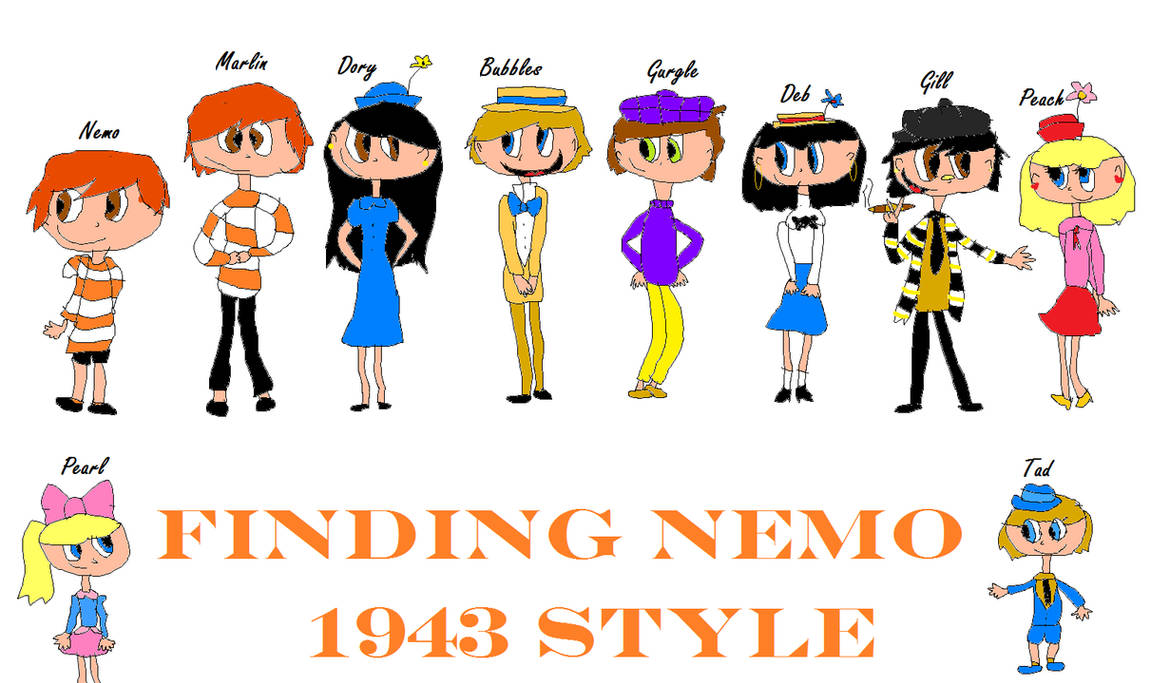 Finding Nemo Human Deviantart Finding Nemo - 1943 Humanized! by JazzToons on DeviantArt