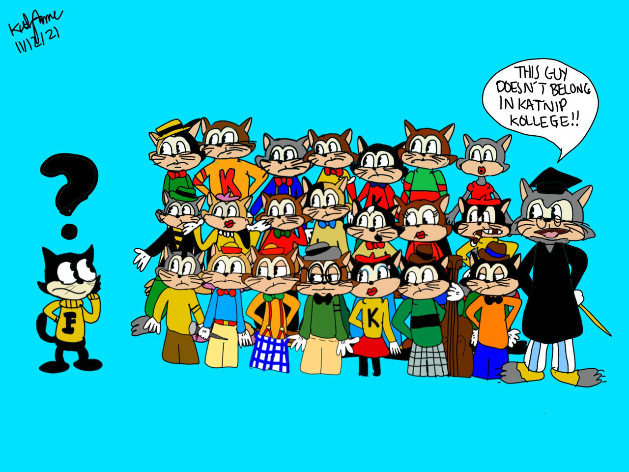 Felix vs Katnip Kollege by JazzToons on DeviantArt