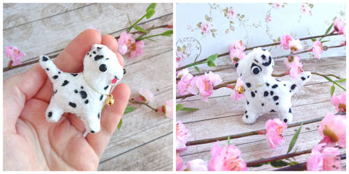 Dalmatian retro kawaii style puppy stuffed plushie