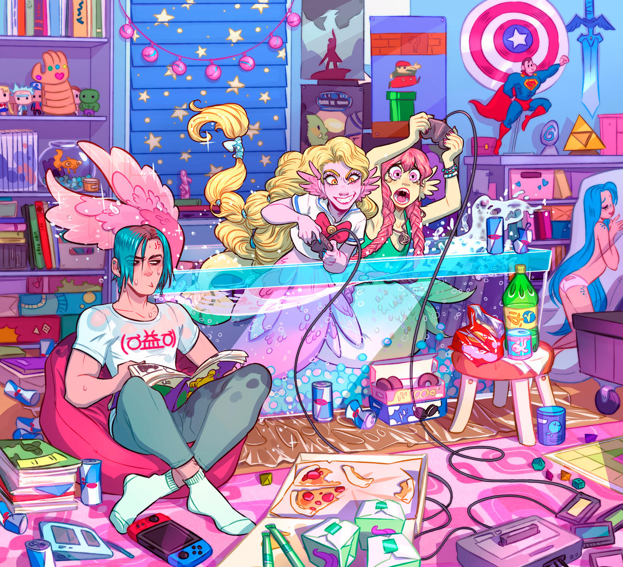 geek mermaids by Ripushko on DeviantArt