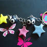 Handmade Soot Sprites with Candy Stars Key Chain