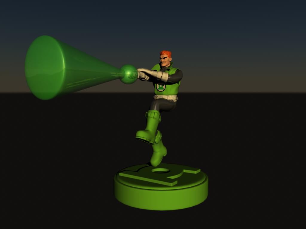 Guy Gardner 3D - Test Render