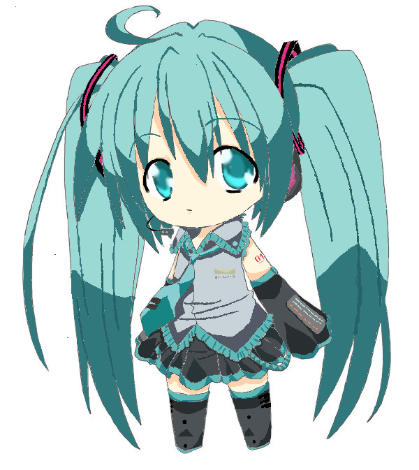 Colored Chibi Miku