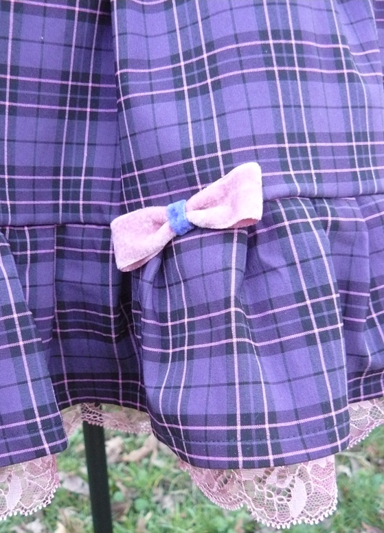 purple skirt detail