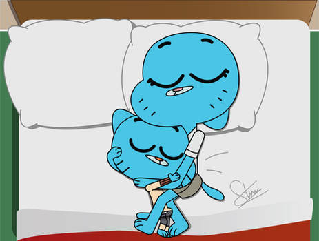 Gumball - Nicole Cuddle In Bed